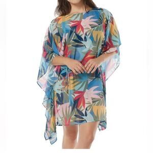 Coco Reef NWT $102 Coco Contours Chiffon Caftan Swimsuit Cover-Up Dress S M